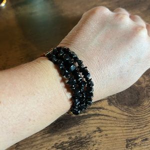 Black and orange bracelet
